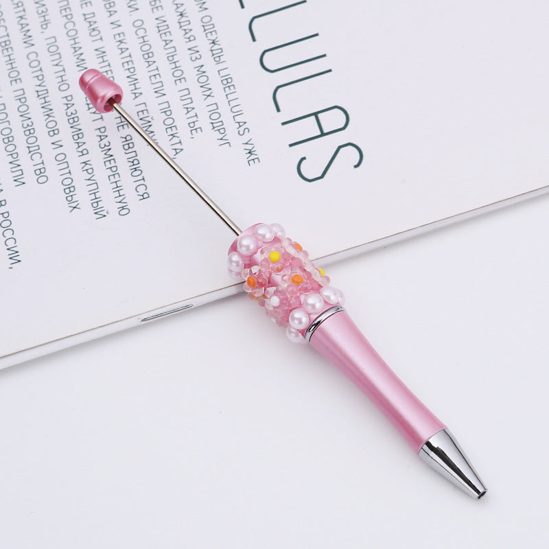Wholesale Beadable Pens DIY Patch Pearl Flower Beadable Pen